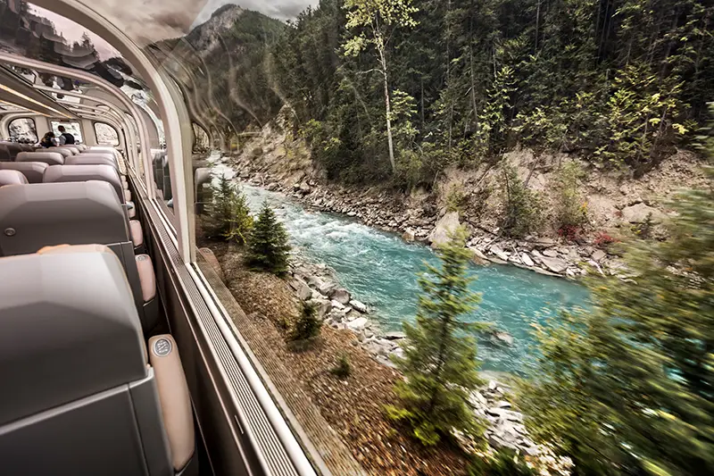 scenic train journeys on the Rocky Mountaineer